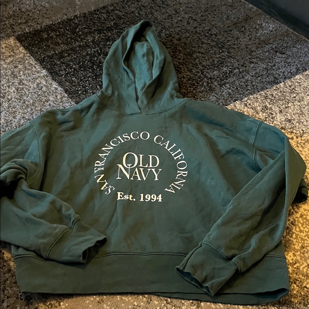 Old Navy Forest Green crop womens Hoodie